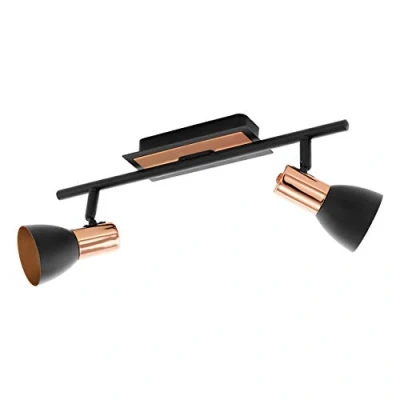Imagen de EGLO Downlight LED Barnham, longitud 39,5 cm, negro/cobre