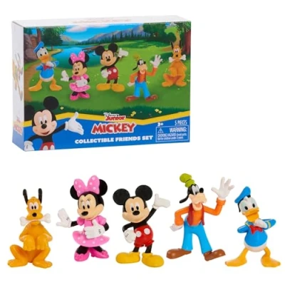 Imagen de Just Play Conjunto de Figuras coleccionables Mickey Mouse Disney Junior, Paquete 5 7,6 cm, Juguetes para niños a Partir 3 años
