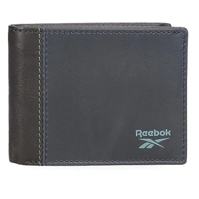 Imagen de Reebok Division Cartera Horizontal con Monedero Azul 11x8x1 cms Piel