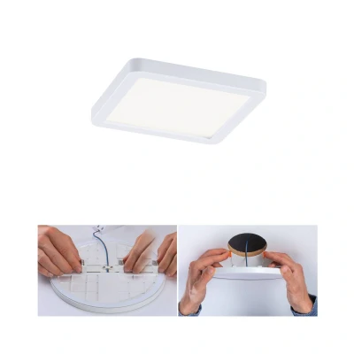Imagen de Paulmann 93041 Panel LED, luminaria empotrable Areo VariFit IP44 blanco neutro 118x118 mm cuad., incl. 1x6,5 W, blanco, lámpara techo plástico 4000 K
