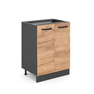 Imagen de Vicco Mueble bajo de Cocina R Line, Roble Dorado/Antracita, 60 cm sin encimera