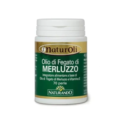 Imagen de Naturando Aceite De Hígado Bacalao Complemento Alimenticio A Base y Vitamina E 70 Cápsulas