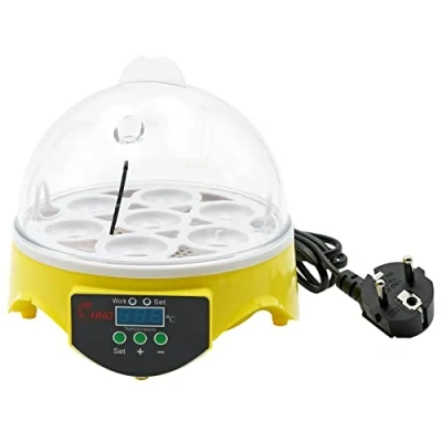 Imagen de Incubadora 7 Huevos de Digital Totalmente AutomáTica con Control Temperatura, Aves Corral PequeñA para Pollos, Patos, Codornices