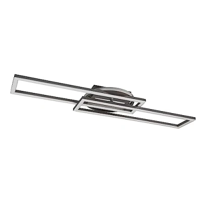 Imagen de Reality, Plafón, Twister incl. 1 x LED,SMD,30,0 Watt,2700 6000K,4500 Lm. Cuerpo: Metal, Níquel mate A:90,5cm, L:24,0cm, A:8,5cm Mando a distancia,Regulador integrado,Pivotante,