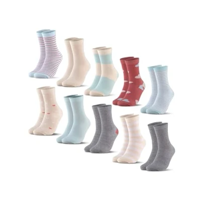 Imagen de Occulto Calcetines Colores para Niño y Niña 10 pares (modelo: Estilo) Rojo Azul Claro 27 30