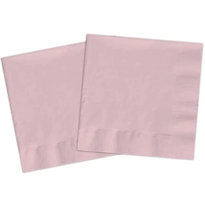 Imagen de Servilletas de papel FSC compostables (33 x 33 cm, doble capa), 20 unidades, color rosa pastel