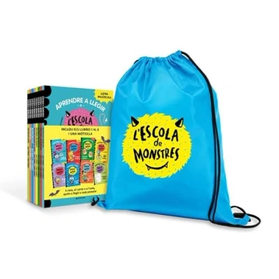 Imagen de Aprendre a llegir l&#039;Escola de Monstres Pack Amb els llibres 1 8 (inclou un regal!): lletra MAJÚSCULA (llibres per nens partir 5 anys) (Montena)