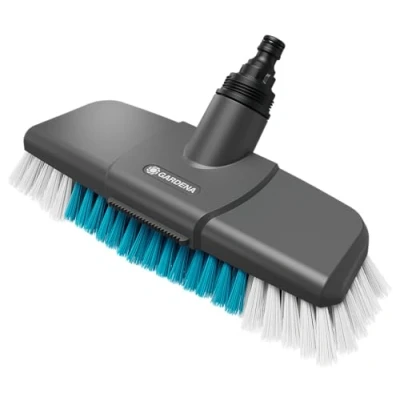 Imagen de Gardena Cleansystem Cepillo Acoplable Duro: para Limpiar Superficies Resistentes, cerdas de Diferente Longitud, conexión al Mango Cleansystem, Grandes (18816 20)