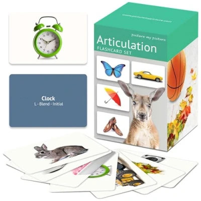 Imagen de Tarjetas flash de articulación Materiales terapia del habla aprendizaje para autismo enseñanza ESL