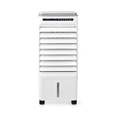 Imagen de NEDIS Enfriador de Aire Móvil SmartLife Capacidad del depósito Agua: 5 l 3 Velocidades 215 m3/h Oscilación Mando a Distancia Temporizador Apagado Función ionizante
