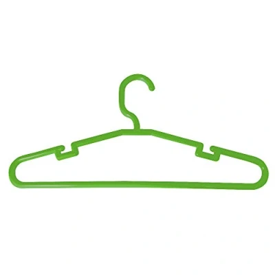 Imagen de COM FORT HOUSE Perchas de Plástico Color Verde Diseño Elegante con Muescas para Tirantes Pack 25 Unidades Estándar 42 cm