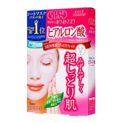 Imagen de Kose Clearturn White Hyaluronic Acid Paper Facial Mask 5 Piece (japan import)