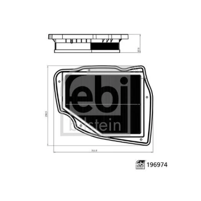 Imagen de FEBI BILSTEIN 196974 filtro de aire 58mm 251mm 312mm Cartucho filtrante con previo