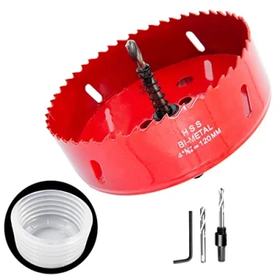 Imagen de Corona 120mm y recipiente colector de polvo accesorio 2PCS set LAIWEI para todas sierra agujeros hasta 125mm diámetro corte.