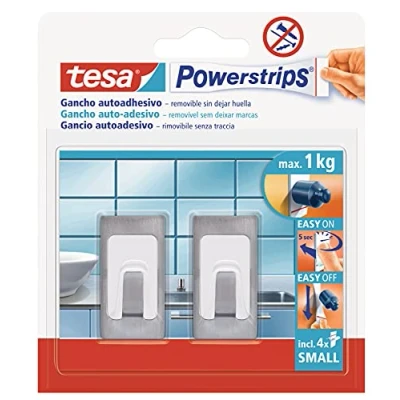 Imagen de Tesa 57997 00001 01 Pack 2 Ganchos Y 4 Tiras