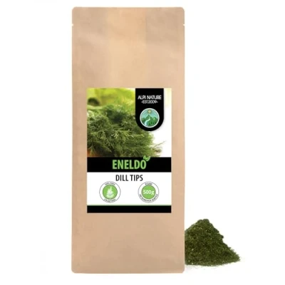 Imagen de eneldo hojas (500g), seco, puntas de suavemente secadas, 100% puro y natural para la preparación mezclas especias