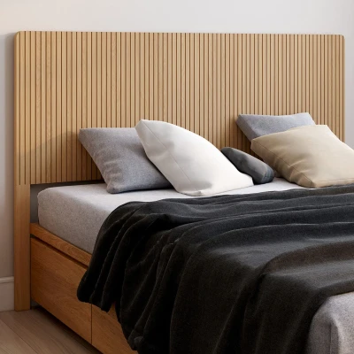 Imagen de Cabecero exento JULIETTE 160 cm con efecto listones de madera IDMarket