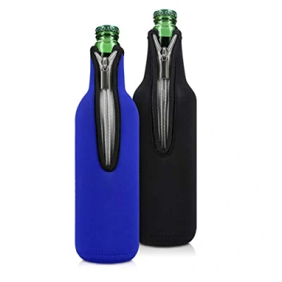 Imagen de kwmobile Set de 2 Fundas enfriadoras Botellas para Botella 330 500ml Mantén tu fría En Negro/Azul