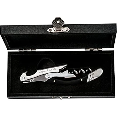 Imagen de Abridor de botellas CORKSCREW &quot;OMBRÉE&quot;, negro/plateado, acero inoxidable, color verde oliva
