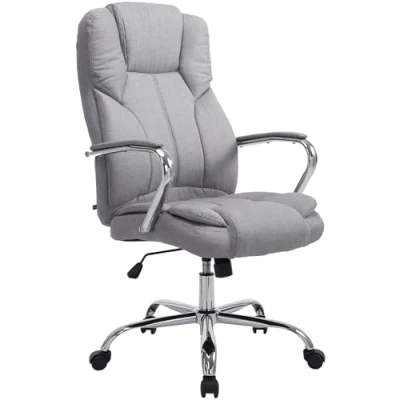 Imagen de CLP Silla de Oficina XXL Xanthos en Tela I Escritorio Regulable Altura Ejecutiva con Ruedas Color:, Color:Gris