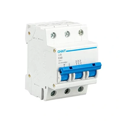 Imagen de CHINT Interruptor Automatico Magnetotermico Gama UB 1P 3P 4P Domestica Curva C (3 Polo, 40A)