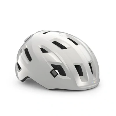 Imagen de MET E Mob Ciclismo Hel, Unisex, Blanco Brillante, S