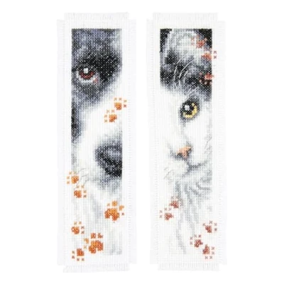 Imagen de Vervaco de 0155651 Cruz Stick Paquete marcapáginas (2 Unidades, algodón, Blanco, 6 x 20 0,3 cm