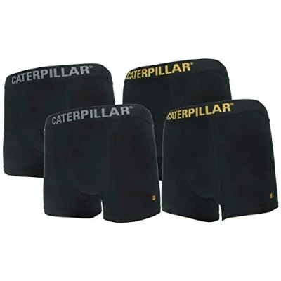 Imagen de Caterpillar Boxers para Hombre, 4 Unidades, algodón, Color Negro