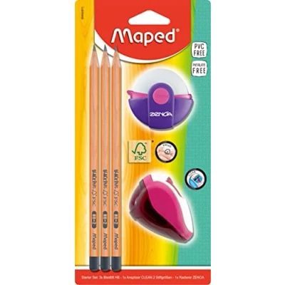 Imagen de Maped 899926 Kit escolar, color azul, verde y rosa , color/modelo surtido