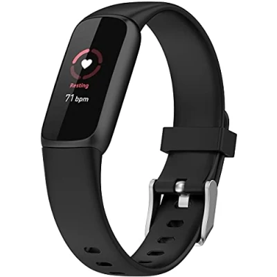 Imagen de Shieranlee Pulsera de Repuesto Compatible para Fitbit Luxe Activity Tracker Pulseras QuickFit Silicona Premium,Talla pequeña