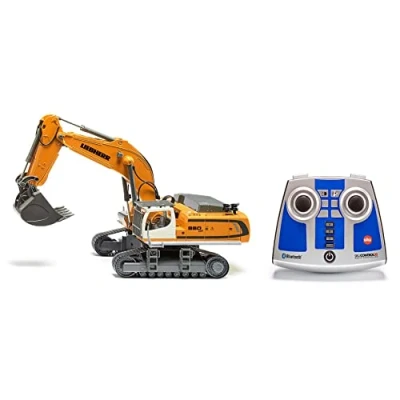 Imagen de siku 6740, Excavadora sobre orugas Liebherr R980 SME, Teledirigida, 1:32, Incl. mando a distancia Bluetooth, Posibilidad de control mediante App con sonido, Metal/Plástico, Amarillo