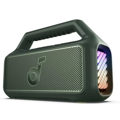 Imagen de Soundcore Altavoz Bluetooth Potente Boom 2, con Sonido 80W Gracias al subwoofer y BassUp™, 24h, IPX7, Tiene Luces RGB, Puerto USB C, para IR de Camping, a la Playa o Campo
