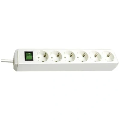 Imagen de Brennenstuhl Eco Line regleta de enchufes con 6 Tomas Corriente (Cable 1,5 m, Interruptor) Plateado