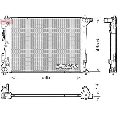 Imagen de Radiador, refrigeración del motor DENSO DRM41036