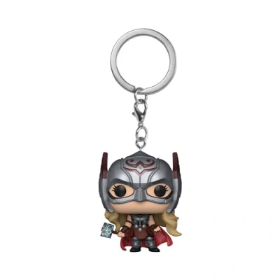 Imagen de Funko Pop! Keychain: Marvel: Thor: Love and Thunder Mighty Thor Minifigura de Vinilo Coleccionable Llavero Original Relleno Calcetines Idea Regalo Mercancia Oficial Movies Fans
