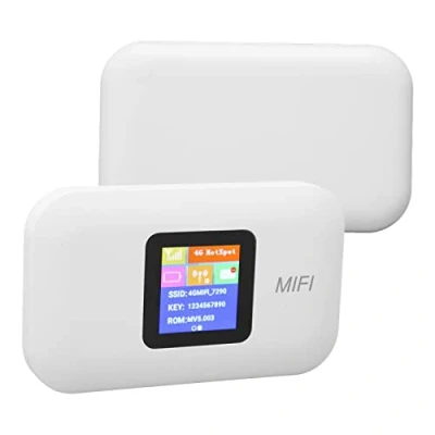 Imagen de Enrutador WiFi Móvil, de Viaje Portátil con Batería 3000 MAh, Punto Acceso MiFi Móvil Compatible Tarjetas SIM Europeas, Admite 10 Conexiones Dispositivos