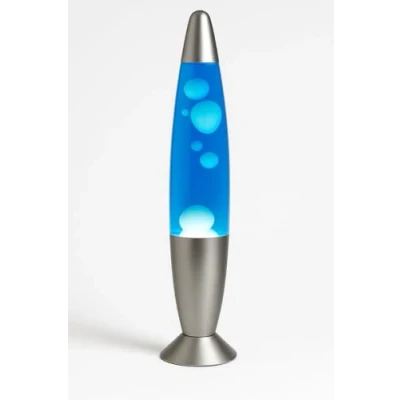 Imagen de ROCKING GIFTS Lámpara de sobremesa Lava 35 cm Azul Blanco con interruptor, incluye bombilla E14, lámparas plasma, Magma, Medusa colores