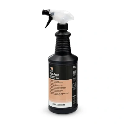 Imagen de ERRECOM Bio Acid detergente ácido con tensioactivos biodegradables para limpieza aire acondicionado exteriores, pulverizador gatillo de chorro regulable con/sin espuma 1L, incluye guantes desechables
