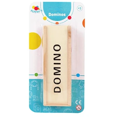 Imagen de FLYPOP&#039;S Dominos Juego de Mesa 140883 Negro Plástico 2 A 4 Jugadores Niño Adulto Juegos Viaje 3,6 cm x 1,7 Partir 3 años