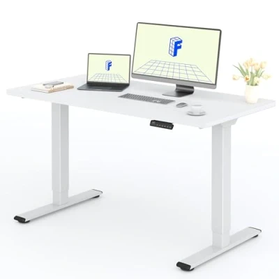 Imagen de FLEXISPOT EF1 Set Escritorio Elevable Eléctrico con Tablero Entero(Blanco,140X80cm)｜Standing Desk Estánder, Regulable en Altura 71 121cm｜con 4 Opciones de Memoria Inteligente para Oficina y Hogar