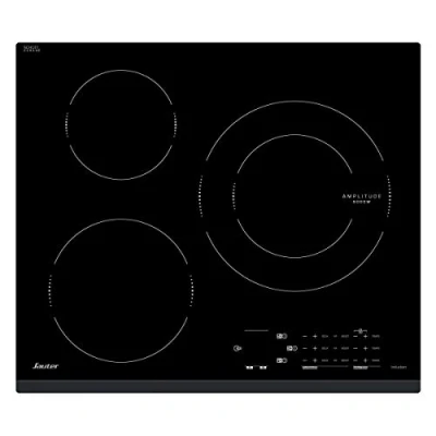 Imagen de Sauter SPI4362B Placa de inducción Mesa cocción empotrable Negro 3 chimeneas 7200 W Dimensiones empotradas: 56 x 49 cm Función EasyCook Fabricado en Francia