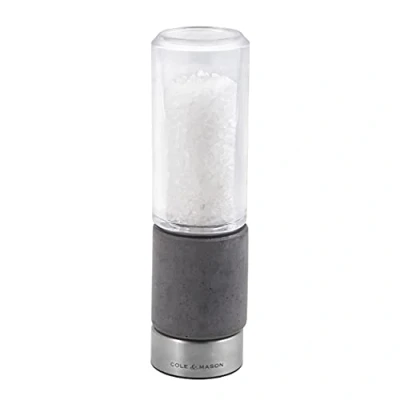 Imagen de Cole &amp; Mason H321802 Regent Concreto Molinillo de Sal, Precision+/Molienda Ajustable, Hormigón/Acero Inoxidable/Acrílico, 180mm, Incluye 1 x Molino