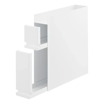 Imagen de YAMAZAKI 4334 Tower 2 Tiered Sliding Seasoning Rack, White, Steel/Polypropylene, 12.5 x 50 93 52.5 cm