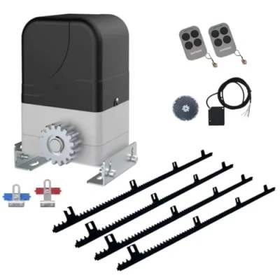 Imagen de MATISMO AMC400 Motor para puerta corredera de hasta 400 kg, con 2 mandos a distancia, fotocelulas y 4 cremalleras 1m. (4 m nylon 1 espejo)
