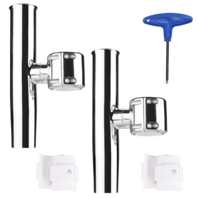 Imagen de FreeTec Elegante Abrazadera de Acero Inoxidable para caña Pescar Ajustable rieles 1 &quot;a / 4&quot;