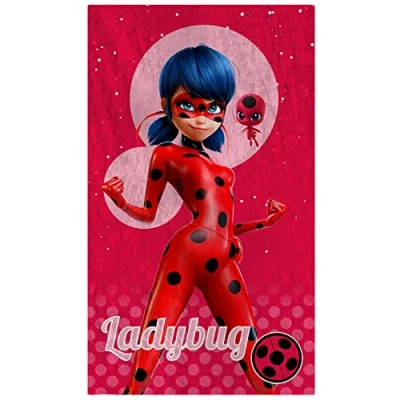 Imagen de Miraculous Lady bug L S Kids Boutique Toalla de baño, Algodón, Rojo, 70 x 120 cm 4647400