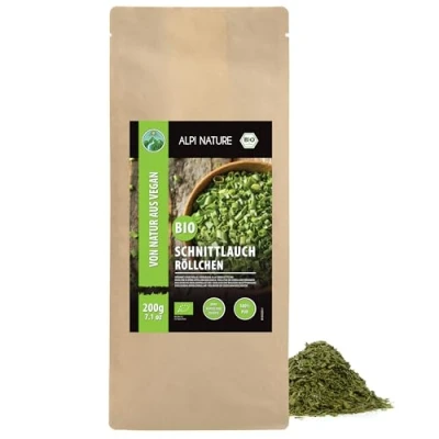 Imagen de cebollino seco ecológico, rollos de picado cultivo ecológico controlado, cortado 100% natural, sin aditivos (200 GR)