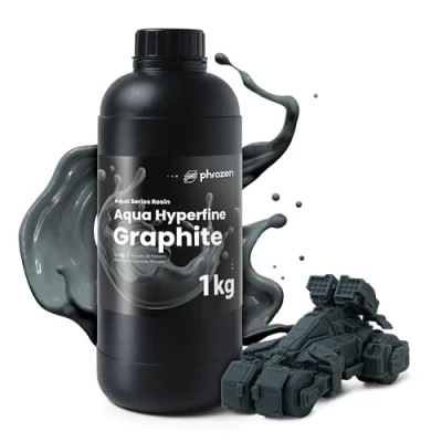 Imagen de Phrozen Aqua Hyperfine Resina para Impresoras 3D LCD con Resolución de 12K+ Fotopolímero Estándar 405nm Alta Precisión, Calidad Impresión Estable Gris (1kg)