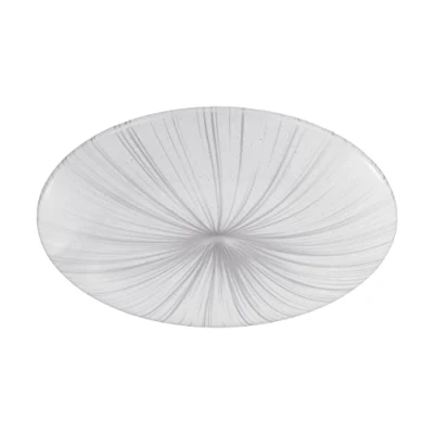 Imagen de Eglo LED Luz de techo Nieves, diámetro 31 cm, lámpara efecto cristal hecho plástico y metal, sala estar en blanco, plata, dormitorio corredor blanca