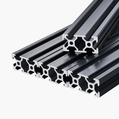 Imagen de VEVOR 5 Piezas Perfiles de Extrusión Aluminio 2040 con ranura en T 1000 mm, Riel Lineal Anodizado Alta Resistencia para Impresora 3D, Máquina CNC (DIY), Grabado Láser, Color Negro